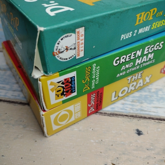 Dr. Seuss VHS lot of 3 tapes The Lorax, Hop on Pop, Green Eggs and Ham - Picture 5 of 6